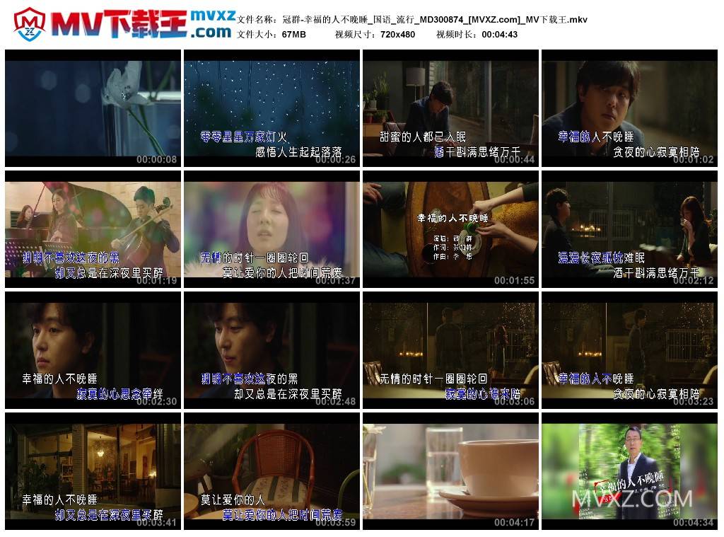 冠群-幸福的人不晚睡_国语_流行_MD300874